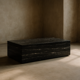 Dunleer Rectangle Marble Plinth Coffee Table