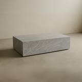 Dunleer Rectangle Marble Plinth Coffee Table